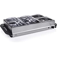 Tristar BP-6285 Servidor de buffet- 2 x 2.4 l + 2 x 1 l- Función Mantenimiento Calor y Placa Calientaplatos- Bandeja…